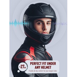 Softvox Motorcycle Earplugs, Wind Noise Reduction - Moto Hearing Protection, Reusable Ear Plugs for Motorbike, Motorsports, Touring, Racing, Riding - 2 Sizes, 27dB Noise Reduction Earbuds