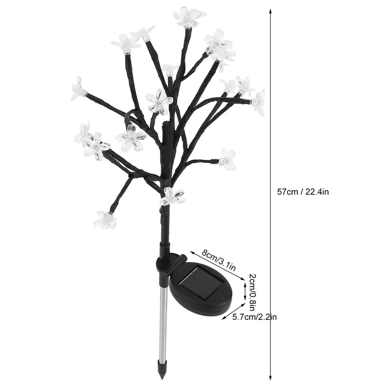 2Pcs 20LED Flower shaped Light Solar Garden Lamp for Christmas