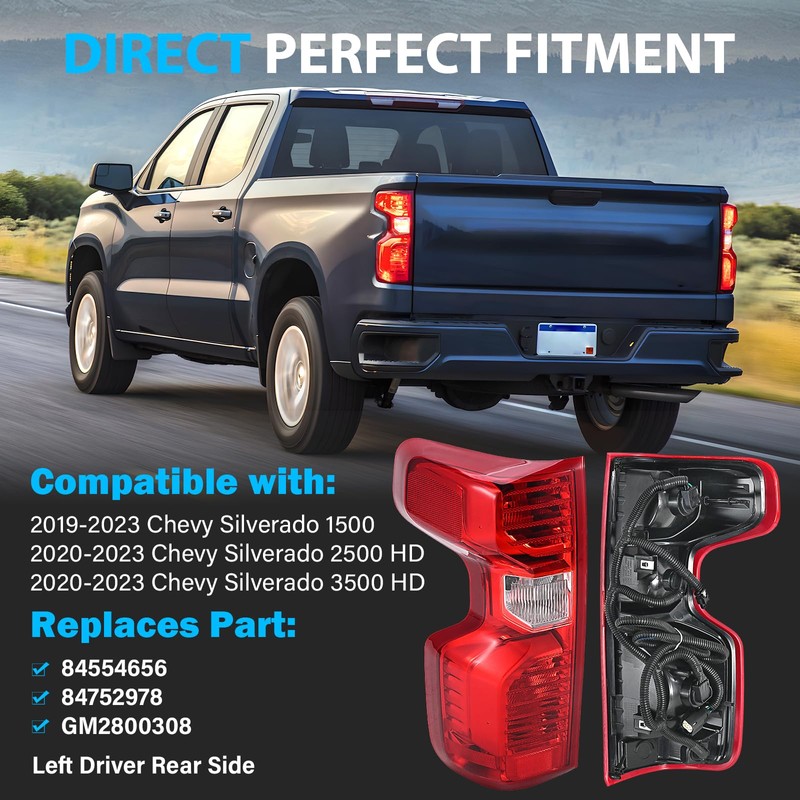BeamTrack Rear Tail Lights Assembly Compatible with 2019 2020 2021