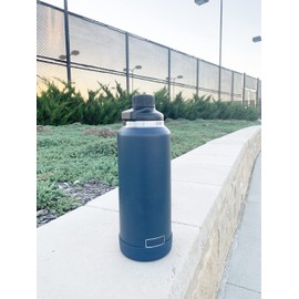 One MissionX Protective Silicone Boot for YETI 46oz 36oz 26oz 18/12oz, Owala 32oz 24oz Bottles & Yonder Water Bottles, Anti-Slip Bottom Sleeve Cover, BPA Free (Navy, Fits 18 oz Bottle)