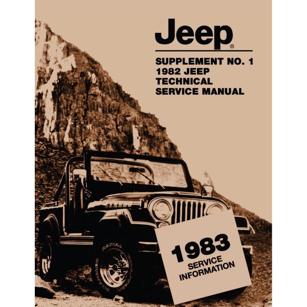 1983 Jeep Shop Manual Supplement
