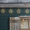 Lights4fun Osby 6 LED Star Garland, Christmas Lighting with Timer,