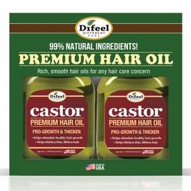 Difeel Pro-Growth & Thicken Premium Castor Hair Oil 7.1 oz. - Deluxe 2-PC Gift Set