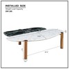 ROCKRAIN Faux Marble Coffee Table: Modern Accent Table with Gold