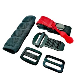 ZYRELYNX Helmet Quick Release Buckle Kit, All Metal Ratcheted Helmet Chin Strap Adapter, Motorcycle Helmet Accessories, Compatible with D-Rings Helmet, Half, 3/4, Full Face Helmet, Red, 1 Pack