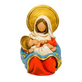 Guitla Virgen de la Leche Statue Hand Painted - Resin Religious Decor for Nightstand or Mini Altar - Perfect for Home and Devotional Gifts (Virgen de la Leche)
