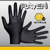 SAS Safety 66519 Raven Powder-Free Nitrile Disposable Glove, X-Large, 7