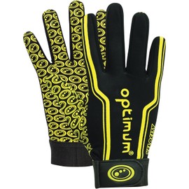Optimum Junior Velocity Rugby Gloves, Black/Yellow, 3X-Small (Mini)