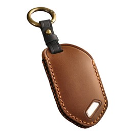 Hontumax Premium Leather 7-Button Key Fob Cover Case for KIA Carnival 2025, for KIA Telluride 2023 2024 2025, for Kia K4 K5 2025, for Sorento EV9 2024 2025 (Brown)