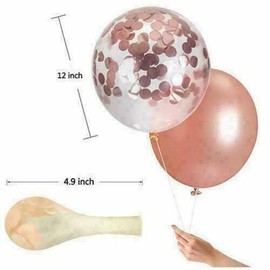 10/100x 30cm Confetti Balloons Glitter Clear Latex Birthday Party Wedding Sequin-Premium Confetti Balloons Set
