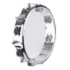 Tambourine, Handbell, Jingle Bell Double Row Metal Cymbals Drum Instrument,