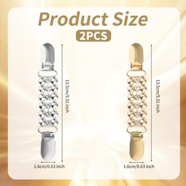 2pcs Dress Clips Back Cinch, Retro Waist Cincher Sweater Clips Shawl Shirt Clasp for Women Clothing Cardigan Collar Fasteners for Women