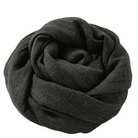 KOUMAKI Gauze Scarf, Large Scarf, Women's, UV Protection, Cotton Linen (Cool, Thin, Plain, Fluffy), Air Conditioning, Lightweight, Seaside, Travel, Cooling Prevention, Gift, Anniversary, ♡Black