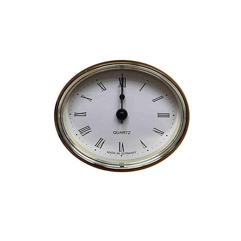 Caravan Oval Insert Clock (White Face)- ME508