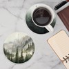 Whaline 6Pcs Forest Coasters with Holder Misty Forest Ceramic Drink