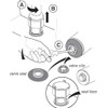 Flush Valve Seal & Clip Black Rubber for Ideal Standard