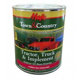 Majic Paints 8-0956-2 Town & Country Tractor, Truck & Implement Oil Base Enamel Paint, 1-Quart, New Holland Red