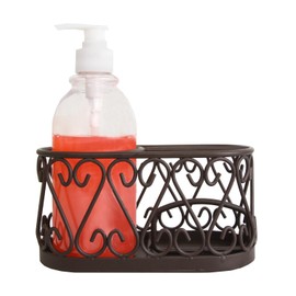 Home Basics Scroll Collection Soap Dispenser with Caddy, Bronze (1)