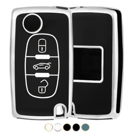OFF WE GO OFF WE GO Autoschlssel Hlle Schlsselhlle Cover fr Peugeot 107 207 307 407 607 208 308 408 Schlsselcover Schlsselbox fr Citroen C2 C3 C4 C5 C6 C8 C-Triomphe Schlssel Schutz Geh?use,Schwarz