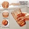 Plastic Tumblers Drinking Glasses Set of 8, 10oz & 16oz