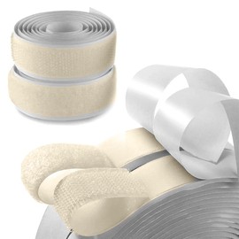 5/8 inch Wide Light Beige Hook and Loop Adhesive Tape 1 Yd Length Self Sticky Hook Loop Tape Heavy Duty Beige Fastener Adhesive Tape for Window Fixing Mosquito Net Carpets DIY Project Handmade