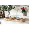 Decorasian Round Braided Seagrass Tray, Water Hyacinth, Set 32 cm