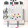 Hopowa Music Whiteboard with Dry Erase Marker and 70 Pieces