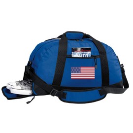 American Flag Gym Bag - USA Flag Duffel Bag w/SHOE POCKETS