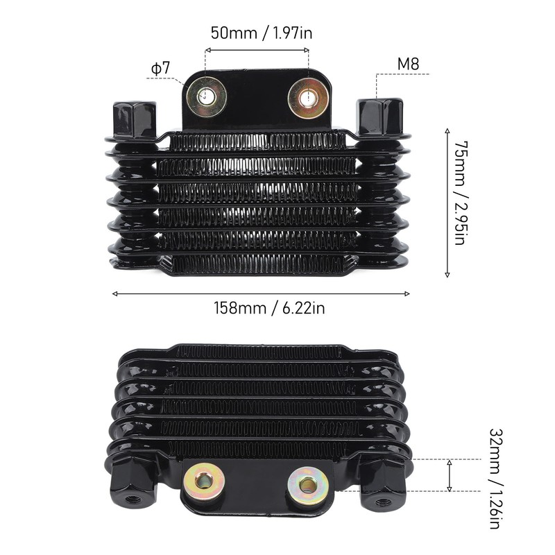 Motorcycle Engine Oil Cooler Aluminum Strong Strength for Motorcycles Off