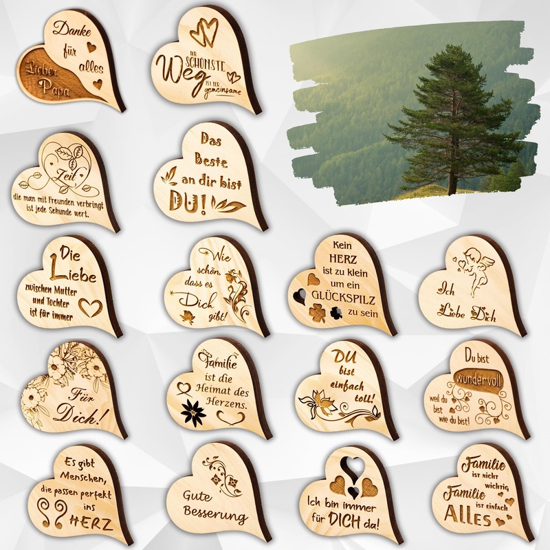 sagl.tirol Pine Heart Mini Live Love Laughter