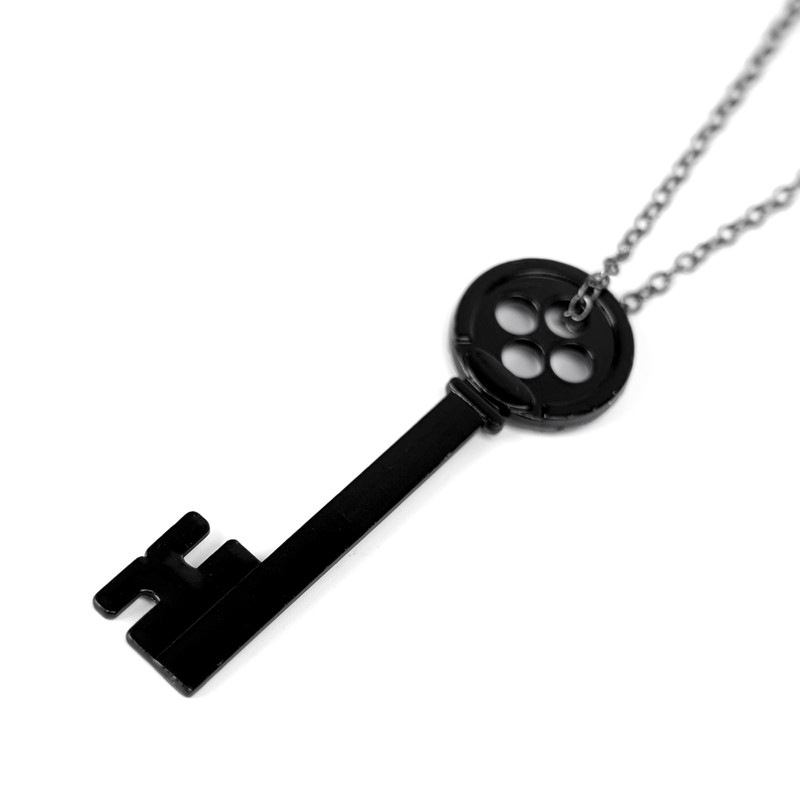 Collar con botones para disfraz con llave, libélula y accesorios