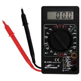 MC POWER Digital Multimeter Meter M-330D Black 3½ Digit Acoustic Continuity Tester