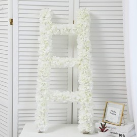 Jickoddffy 33Ft Cream White Artificial Hanging Flowers Garland Fake Wisteria Flowers Garlands Vine for Party Wedding Garden Wall Decoration (Cream White,10 Pack)