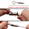 SPEEDWOX 6 Pcs Adjustable Hooks Steel Wire Rope Hanger, Portable