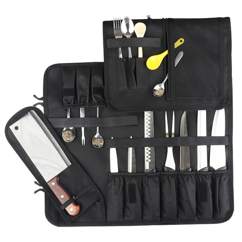 Chef's Knife Roll Bag Portable Large Capacity Lightweight Cultery Carrier