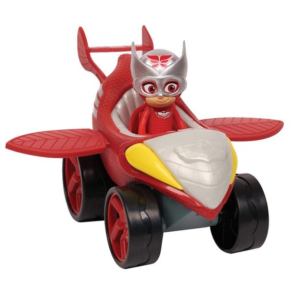 PJ Masks Power Racers Vehicles, Articulated Owlette Figure and Owl Glider, Red PJ Mask, Kids Toys for Ages 3 Up by Just Play