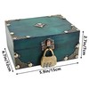 HAOBIN Treasure Chest Wooden Treasure Chest with Lock 15 x