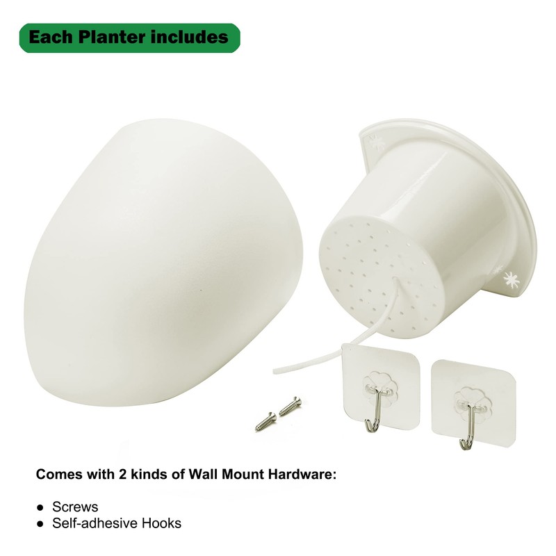 ORIMERC 2 Pack Corner Wall Mounted Hanging Planter Vertical Self