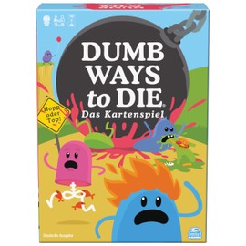 Spin Master Games Dumb Ways to Die, Fast-Mean Card Game for Survival of Your Own Beans, Funny Card Artwork with Wobble Pictures, 2-5 Players from 12 Years, German Edition