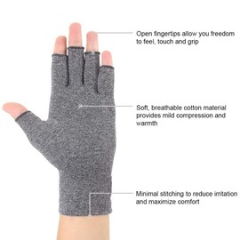 Brace Master Arthritis Gloves 2 Pairs, Compression Glove Support and Warmth for Hands, Finger Joint, Relieve the Pain of Rheumatoid Arthritis, Osteoarthritis, Carpal Tunnel small