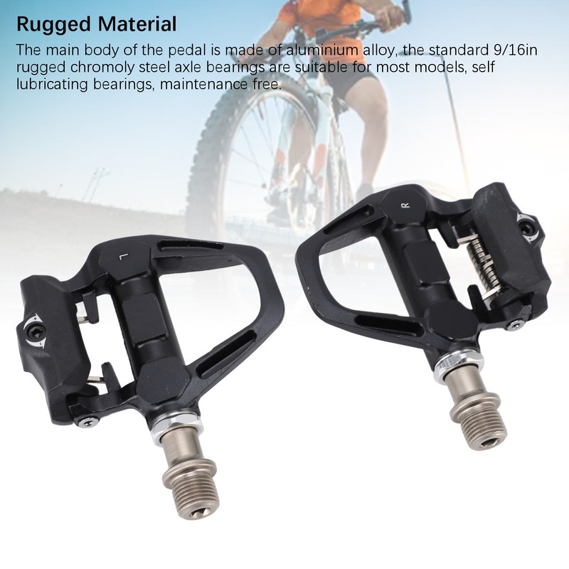 Clipless Pedals 9/16 Inch Molybdenum Steel Axle Bearing Adjustable Tension