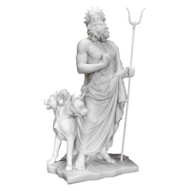 Top Collections Hades and Cerberus Statue - Hades and the Guardian of the Underworld Sculpture in Cold-Cast Marble - 11.25-Inch Collectible Greek Mythology Figurine