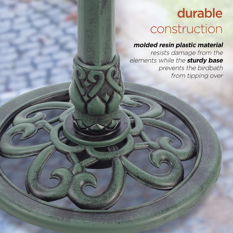 Alpine Corporation TEC104 Outdoor Floor 3-Tiered Pedestal Soothing Cascading Waterfall