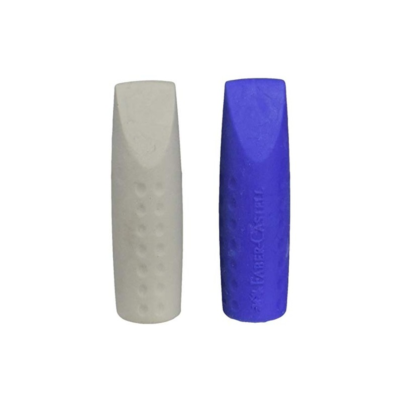 Faber-Castell Grip 2001 Eraser Cap Twin Pack - Coloured (Pack