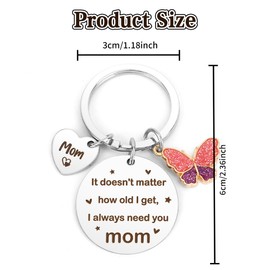 Mother's Day Gifts for Mom Gifts from Daughter Son The Best Mom Birthday Gift Ideas Cute Keychain Present for Mother Bonus Step Mama Keyring Gift for Eeaster Stuff Christmas Thanksgiving Valentines