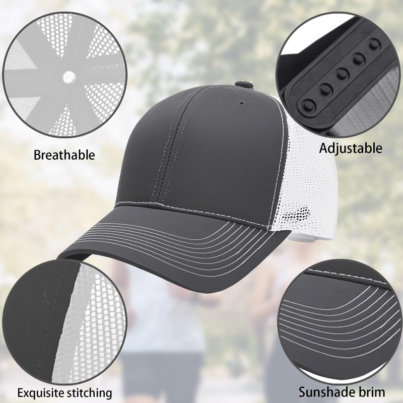 CWENDANER Mens Baseball Caps Trucker Classic Color Blocking Snapback Cap,