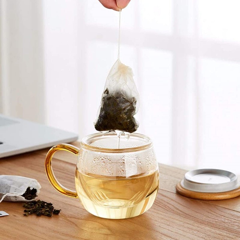 YFFSFDC 100pcs Disposable Empty Bags Non-Woven Unbleached Tea Bags Strong