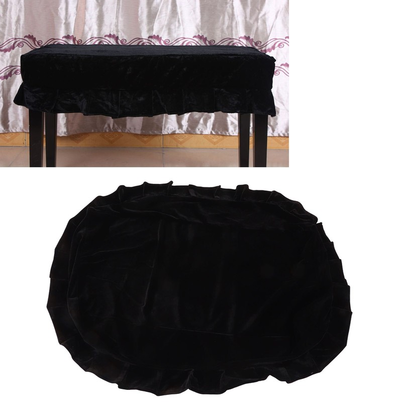 Piano Bench Cover Gold Velvet Non Slip Anti Pilling Soft