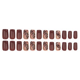 Advanced purple gradient style,Short almond-shaped nails,12 sizes - 24 nail kit with jelly glue + rubbing strips (Pink and purple base)
