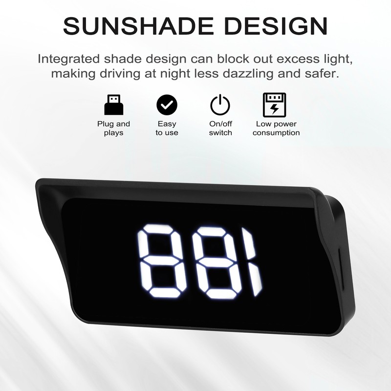 Car Headup Display Windshield Projection Heads Up Display LED Digital